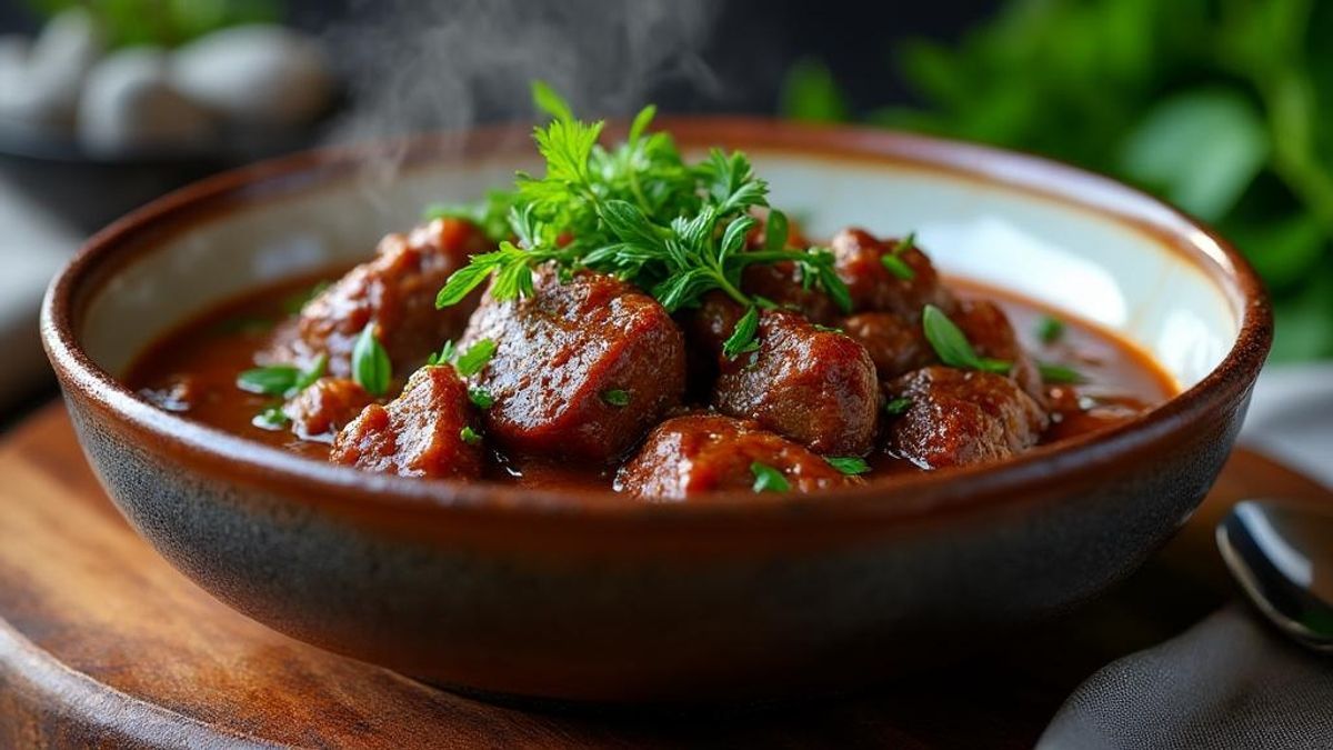 Le b&oelig;uf bourguignon, plat embl&eacute;matique qui incarne la cuisine bourgeoise et la convivialit&eacute;