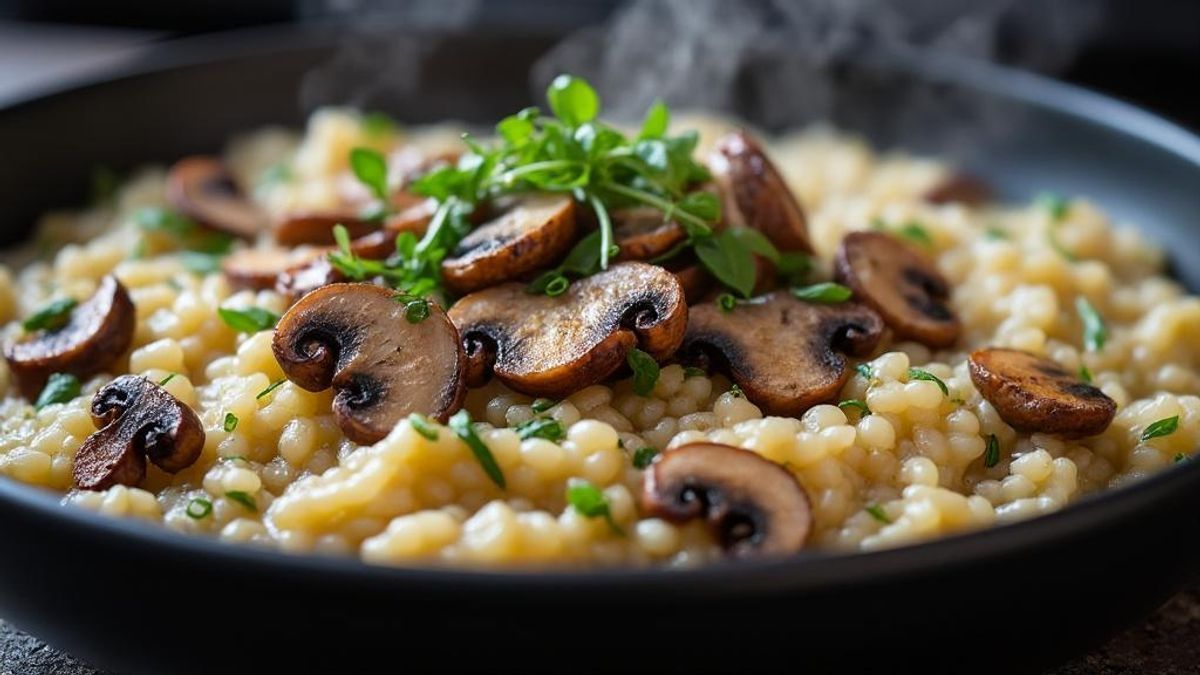 Ce risotto aux champignons des sous-bois et parmesan affin&eacute; qui fait vibrer vos sens &agrave; chaque cuiller&eacute;e