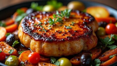 La c&ocirc;te de porc au four, recette facile et cuisson parfaite pour r&eacute;galer toute la famille sans stress