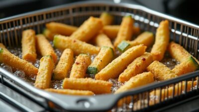 Les frites de courgettes &agrave; la friteuse, une recette facile pour varier et aimer vos l&eacute;gumes sans effort