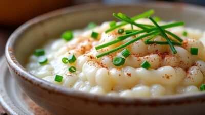 Les gestes pr&eacute;cis pour r&eacute;ussir un riz au lait onctueux et fondant &agrave; la mani&egrave;re de Cyril Lignac