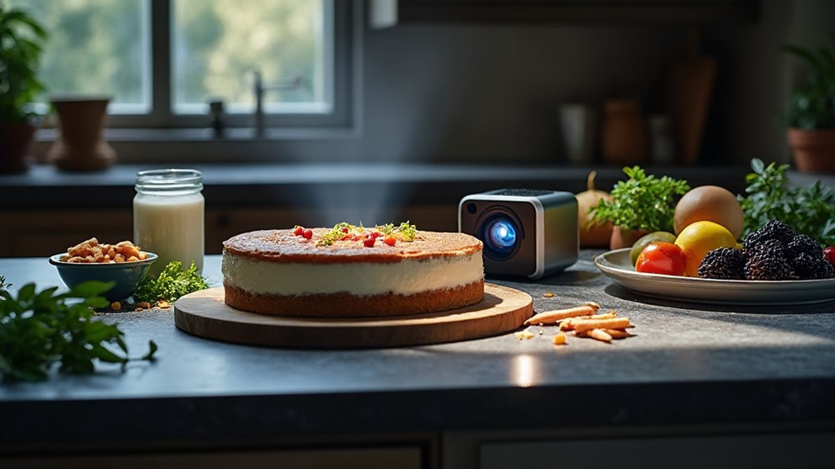 Mini vid&eacute;oprojecteur acer et recettes projet&eacute;es : transformez votre atelier g&acirc;teaux en une exp&eacute;rience visuelle captivante