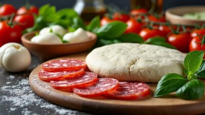 Pizza salami maison : un plat facile &agrave; faire qui ravira vos amis et votre famille &agrave; coup s&ucirc;r