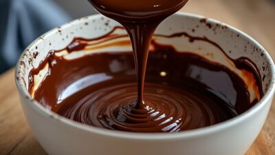 Un gla&ccedil;age au chocolat au lait facile et savoureux pour r&eacute;v&eacute;ler toute la douceur de vos desserts
