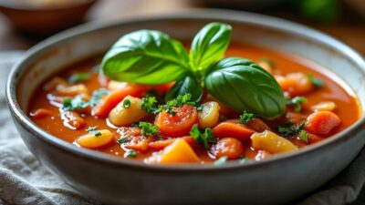 Les recettes minestrone simples et rapides pour une soupe italienne authentique pleine de go&ucirc;t