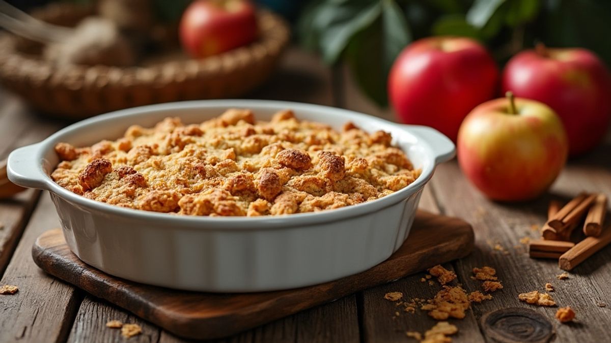 Les techniques pour un crumble aux pommes croustillant pr&ecirc;t en un tour de main