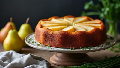 Recette moelleuse du g&acirc;teau poire grand-m&egrave;re : facile &agrave; faire et parfaite pour vos envies sucr&eacute;es